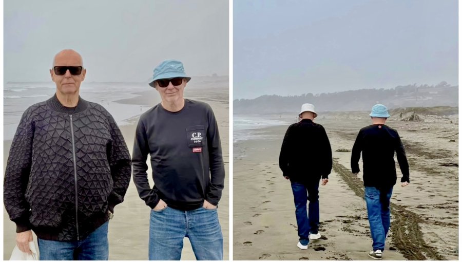 Pet Shop Boys sorprende paseando por la playa en la antesala a su debut en Viña 2026