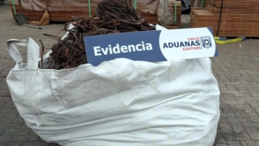 Evitan la exportación ilegal hacia China de 429 kilos de cobre robado a empresa de telecomunicaciones en Arica