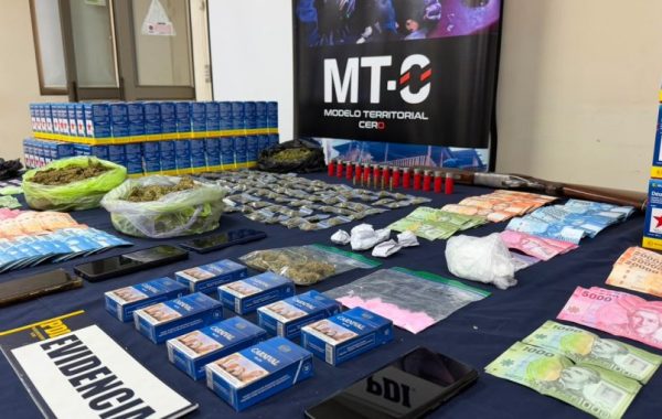 Golpe al narcotráfico en Melipilla: operativo deja cinco detenidos y más de $12 millones en especies incautadas