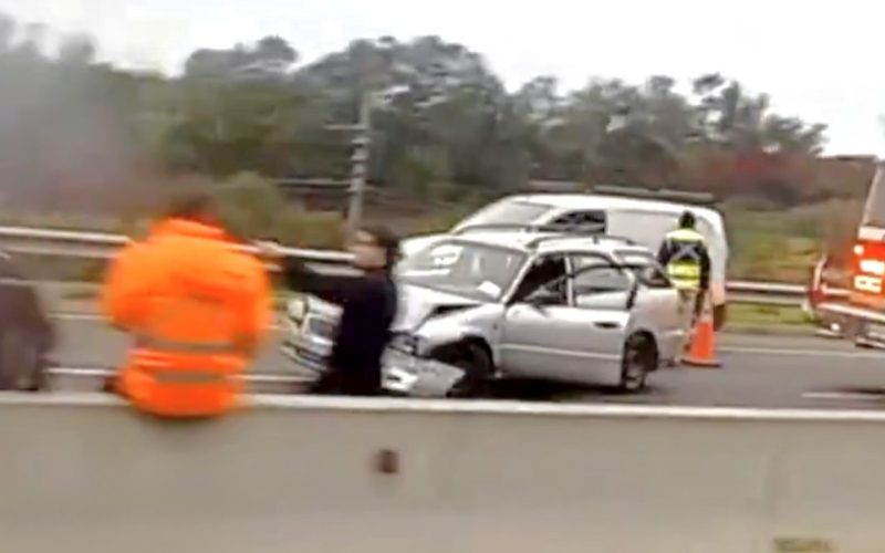 Triple colisión vehicular se registró en el Camino Internacional en dirección a Concón
