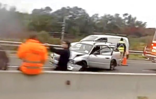Triple colisión vehicular se registró en el Camino Internacional en dirección a Concón
