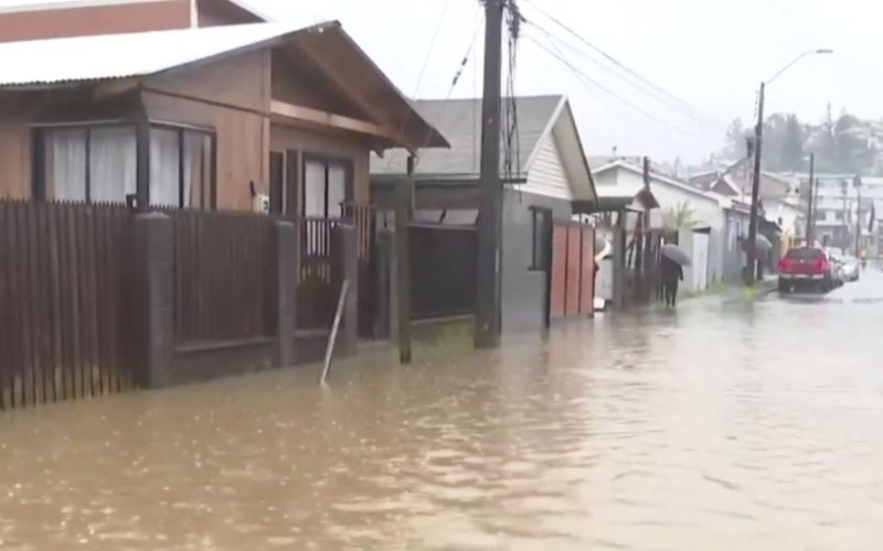 372 viviendas con daño menor por sistema frontal entre las regiones de O’Higgins y Los Lagos