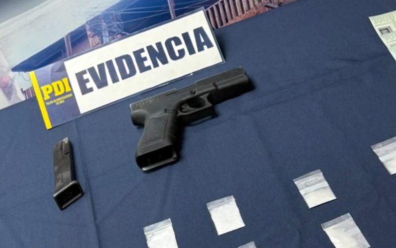 Detienen a dos personas en Villa Alemana por microtráfico e infracción a la Ley de Armas
