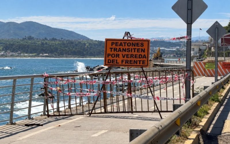 Colapso vial y desvíos en Concón: las complejas obras por socavón en el camino costero que mantienen en jaque a los vecinos