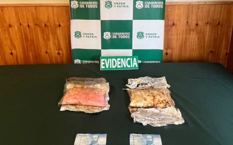 En prisión preventiva quedó sujeto sorprendido trasladando ketamina y cocaína en un bus interprovincial en la ruta 5 Sur en Ñuble