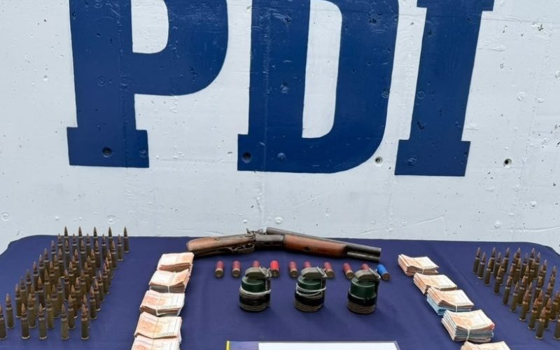 Incautan granadas, armas y más de $11 millones durante control en Los Vilos