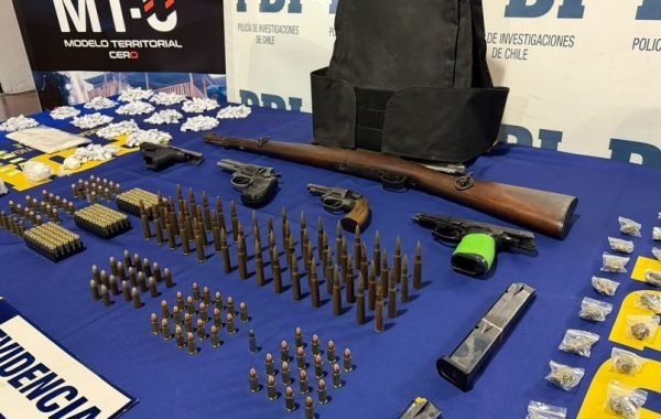 PDI detiene a líderes de banda en San Bernardo e incauta fusil y drogas