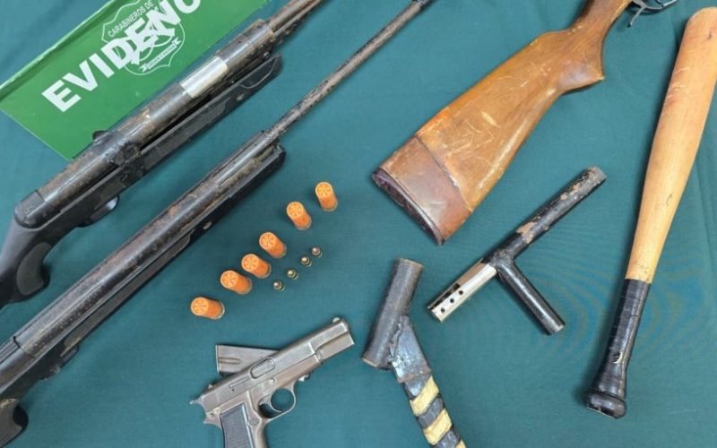 Operativo en La Serena deja nueve detenidos y cuatro armas de fuego incautadas: sujetos intentaron escapar por calles y techos