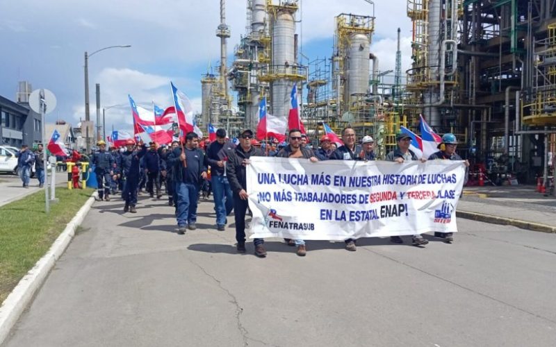 Contratistas de ENAP en Biobío anuncian "medidas de presión" tras fracaso de negociación por mejoras laborales