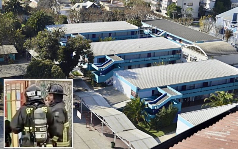 Intento de robo de cañería provocó fuga de gas que obligó a evacuar a unas 80 personas del Liceo Bicentenario de Viña del Mar